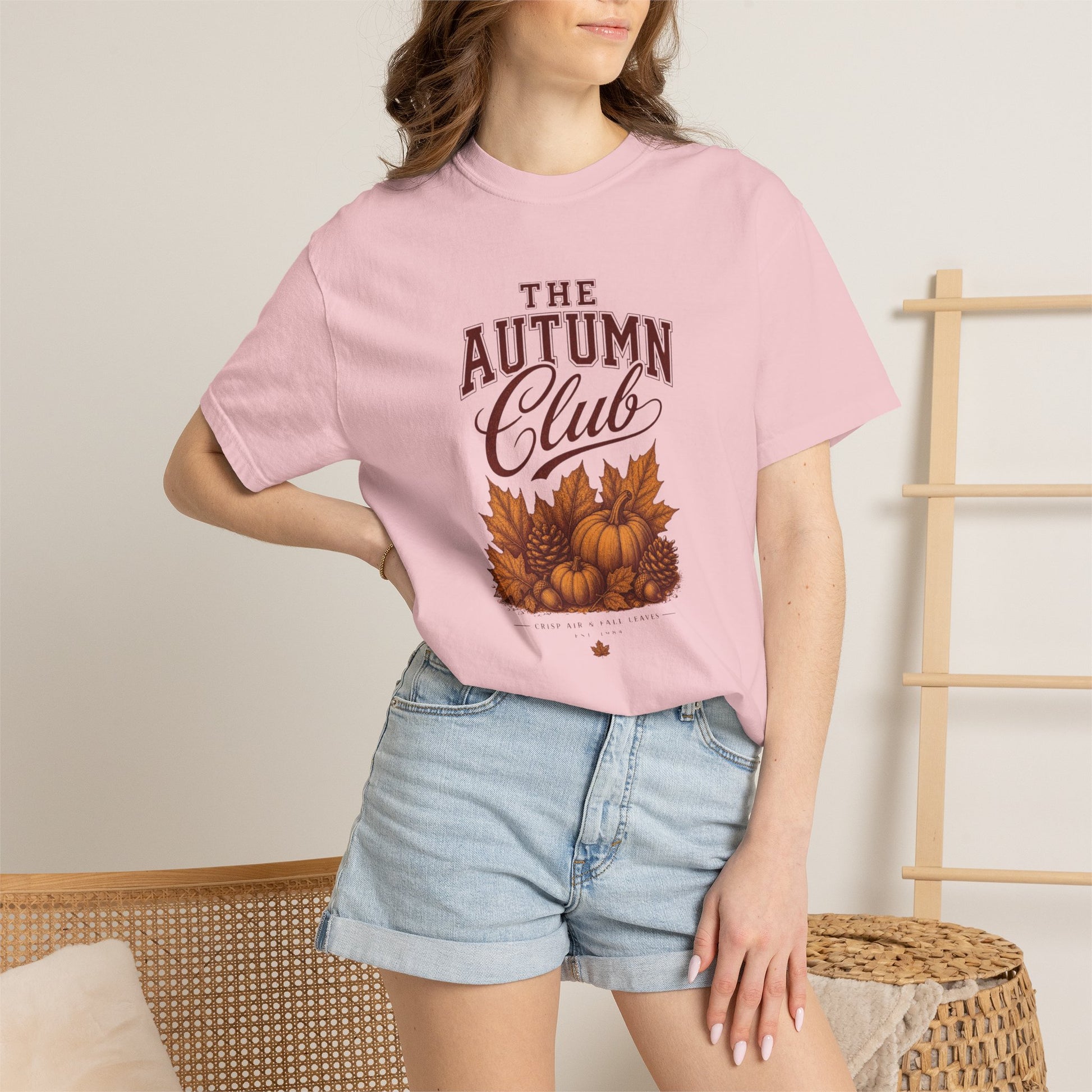 The Autumn Club T-shirt | Fall Leaves Pumpkin Harvest Tee
