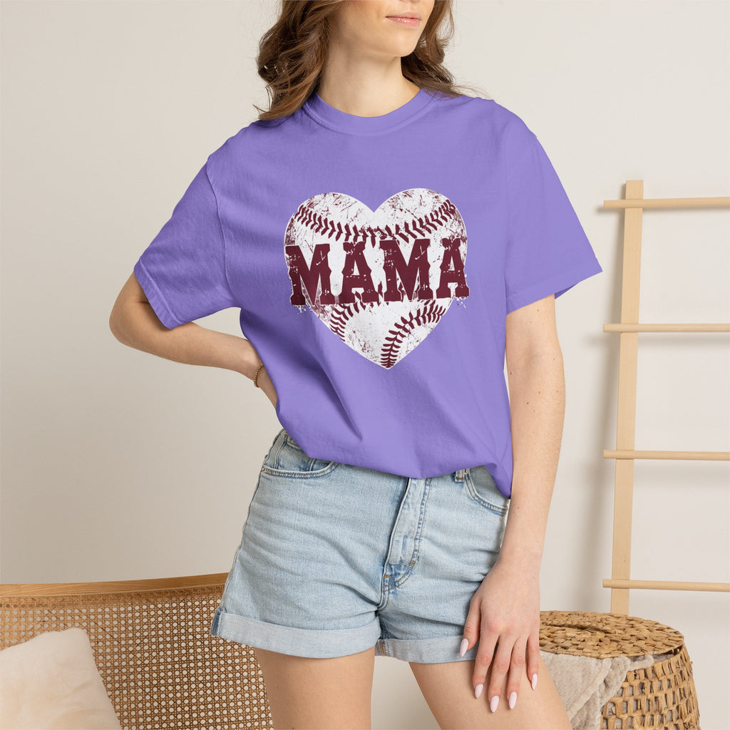Baseball Heart MAMA T-shirt | Mom Softball Mom Tee