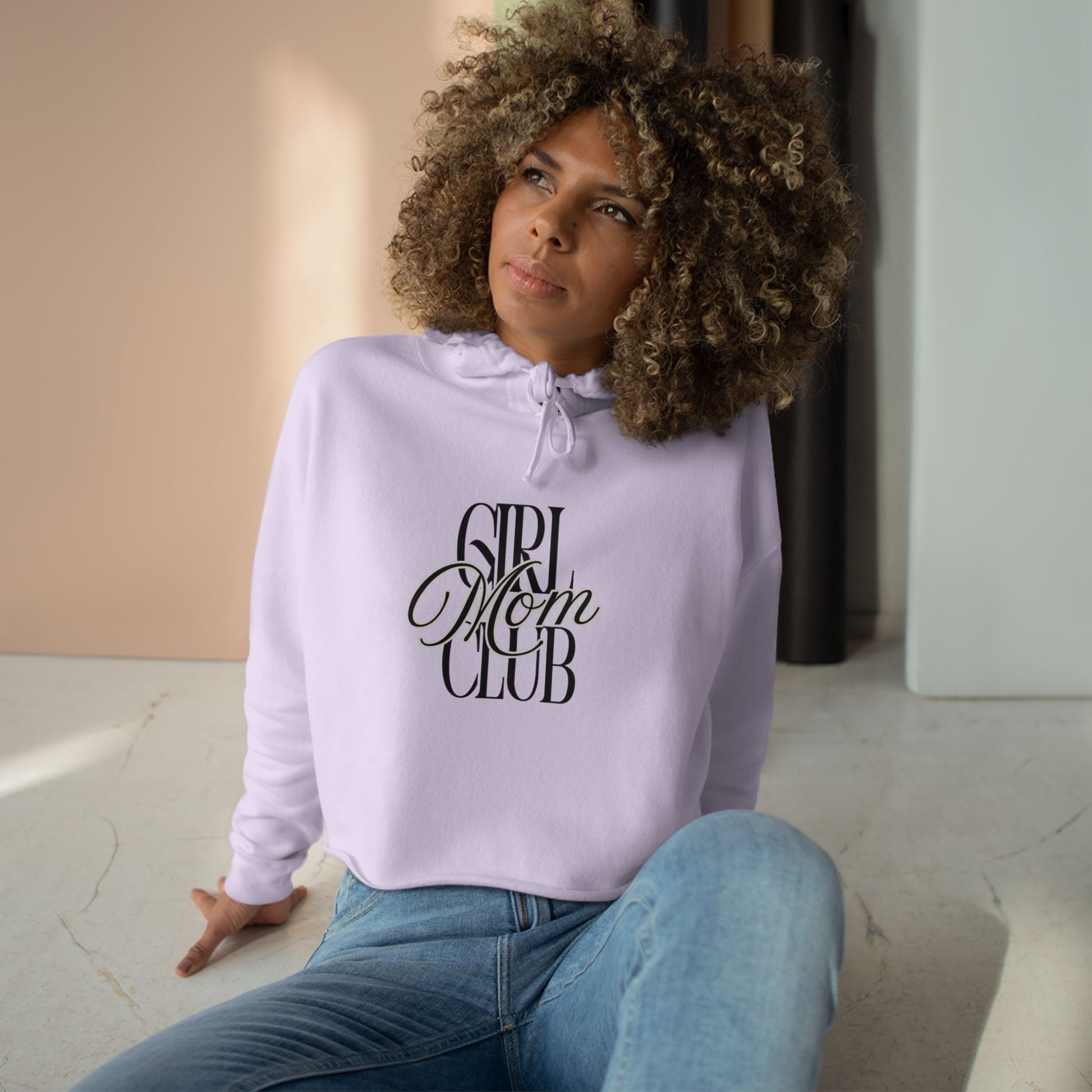 Girl Mom Club | Crop Hoodie