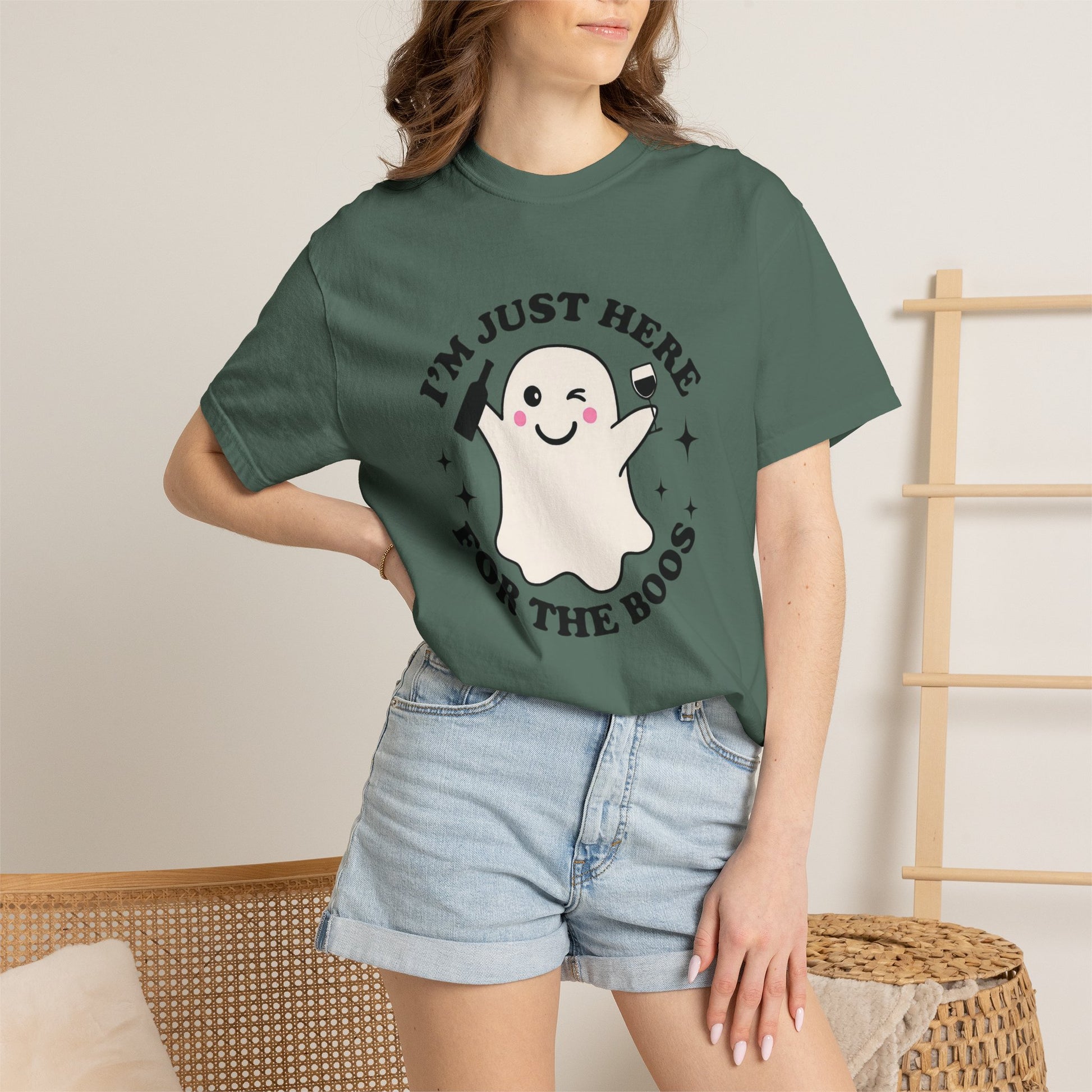 I'm Just Here For The Boos T-shirt | Cute Ghost Halloween Tee
