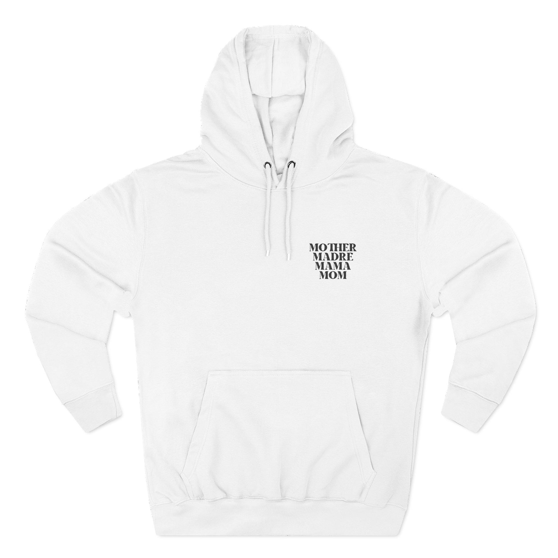 Embroidered Mom Three-Panel Fleece Hoodie
