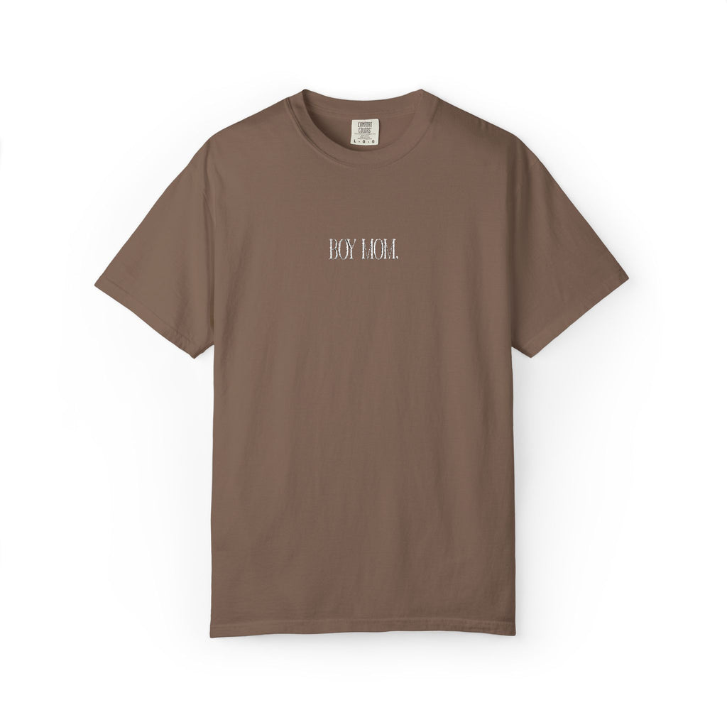 Boy Mom Comfort Colors Embroidered Tee