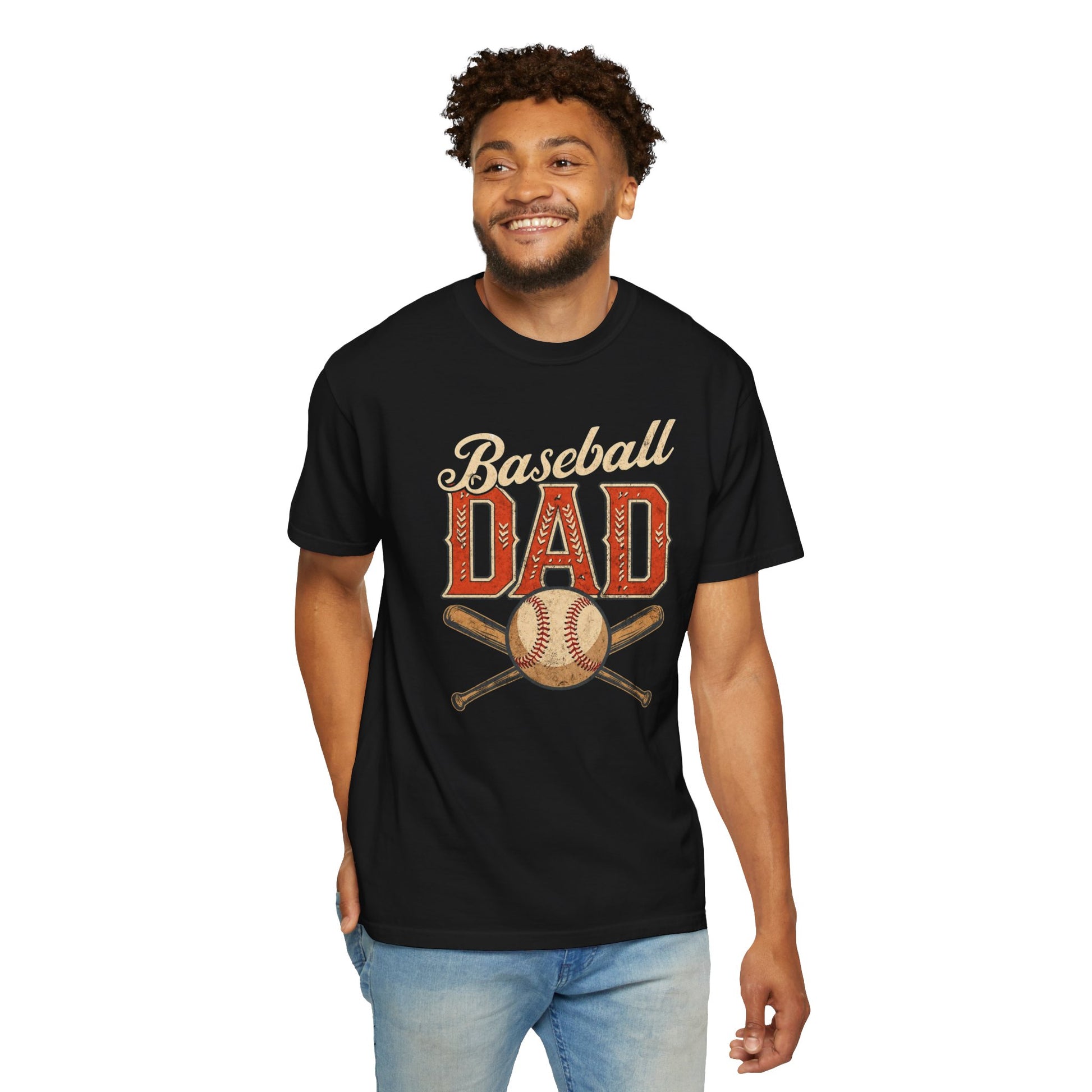Baseball Dad T-Shirt | Vintage Baseball Ball & Bats Retro Design
