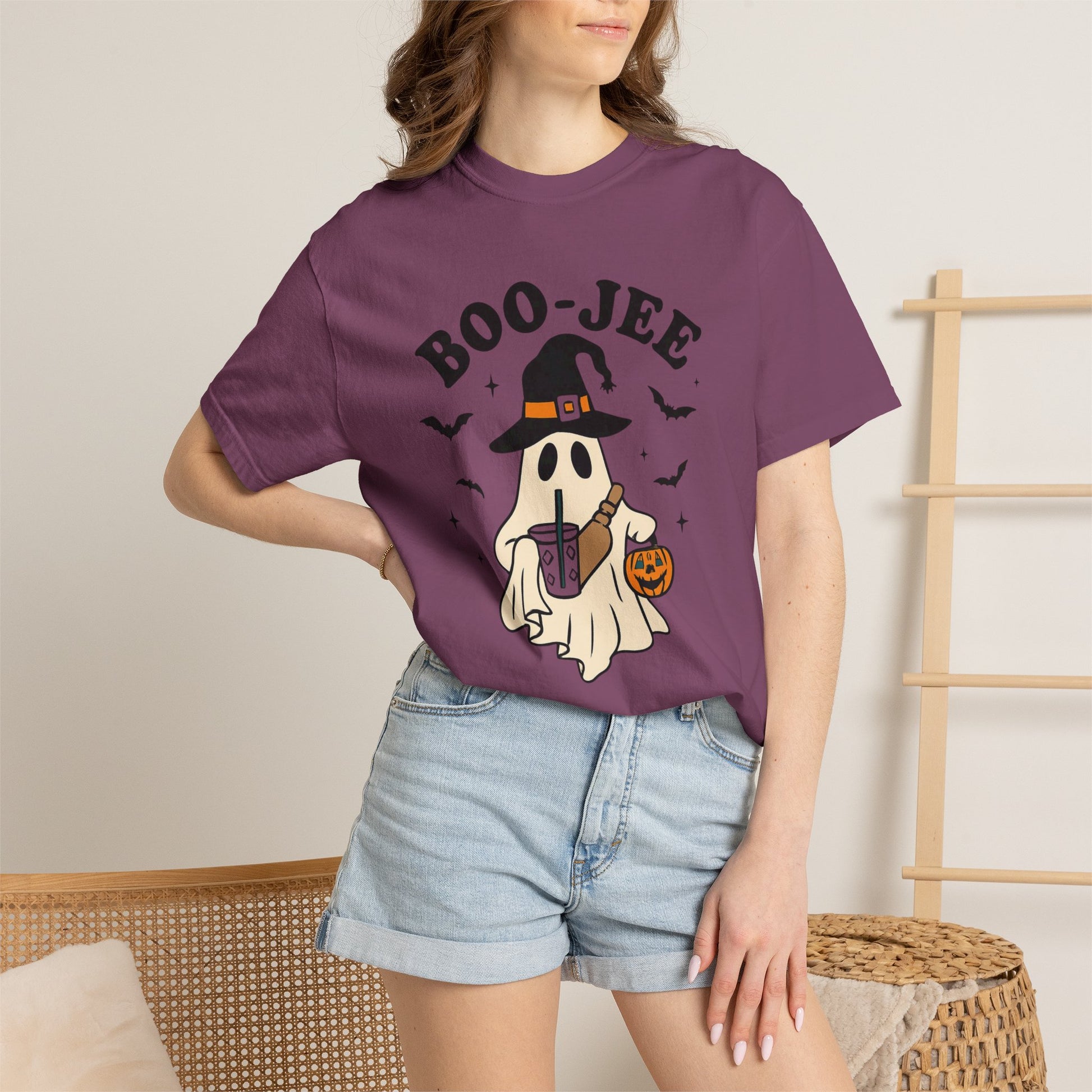 Boo-Jee Ghost Witch T-shirt | Halloween Ghost Illustration