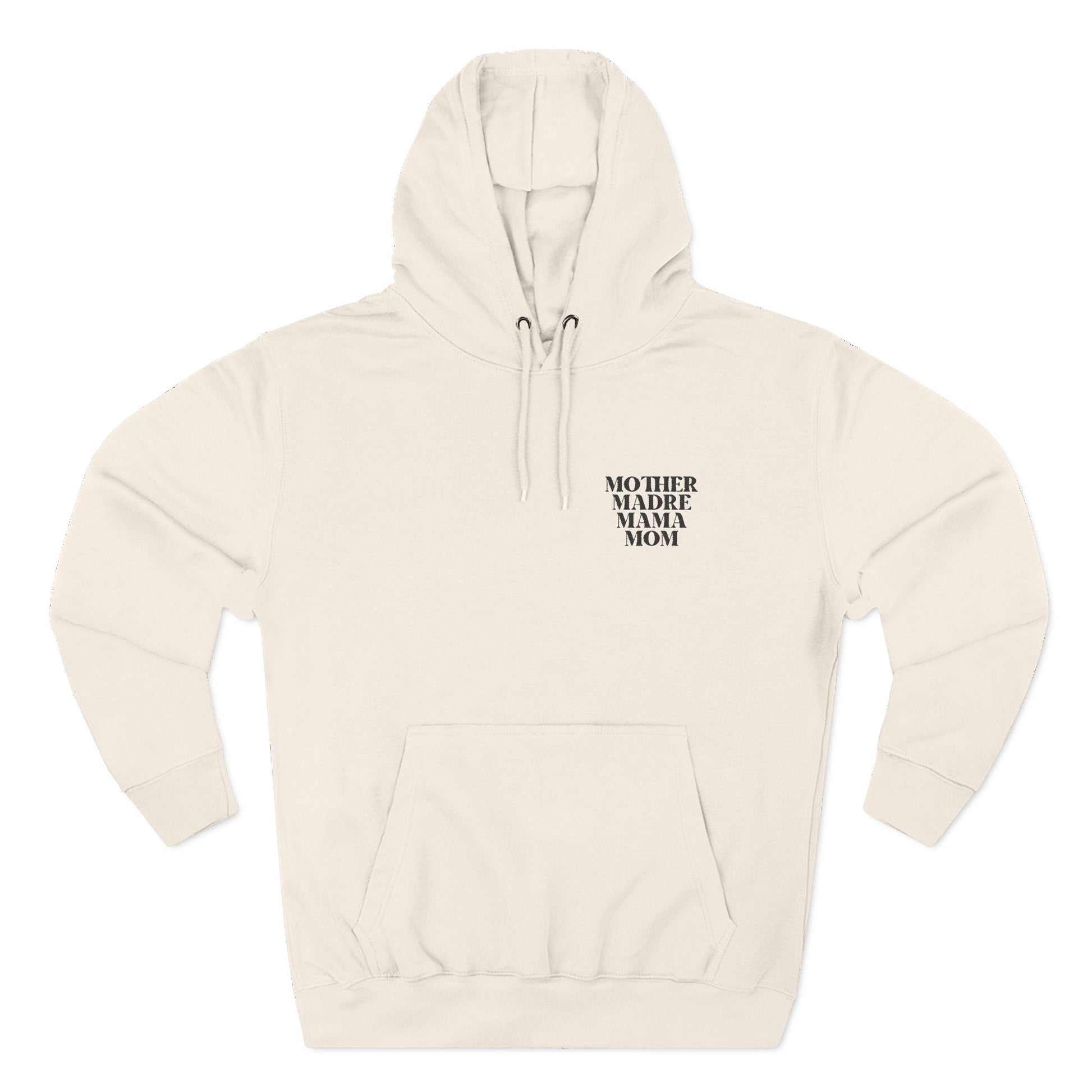 Embroidered Mom Three-Panel Fleece Hoodie