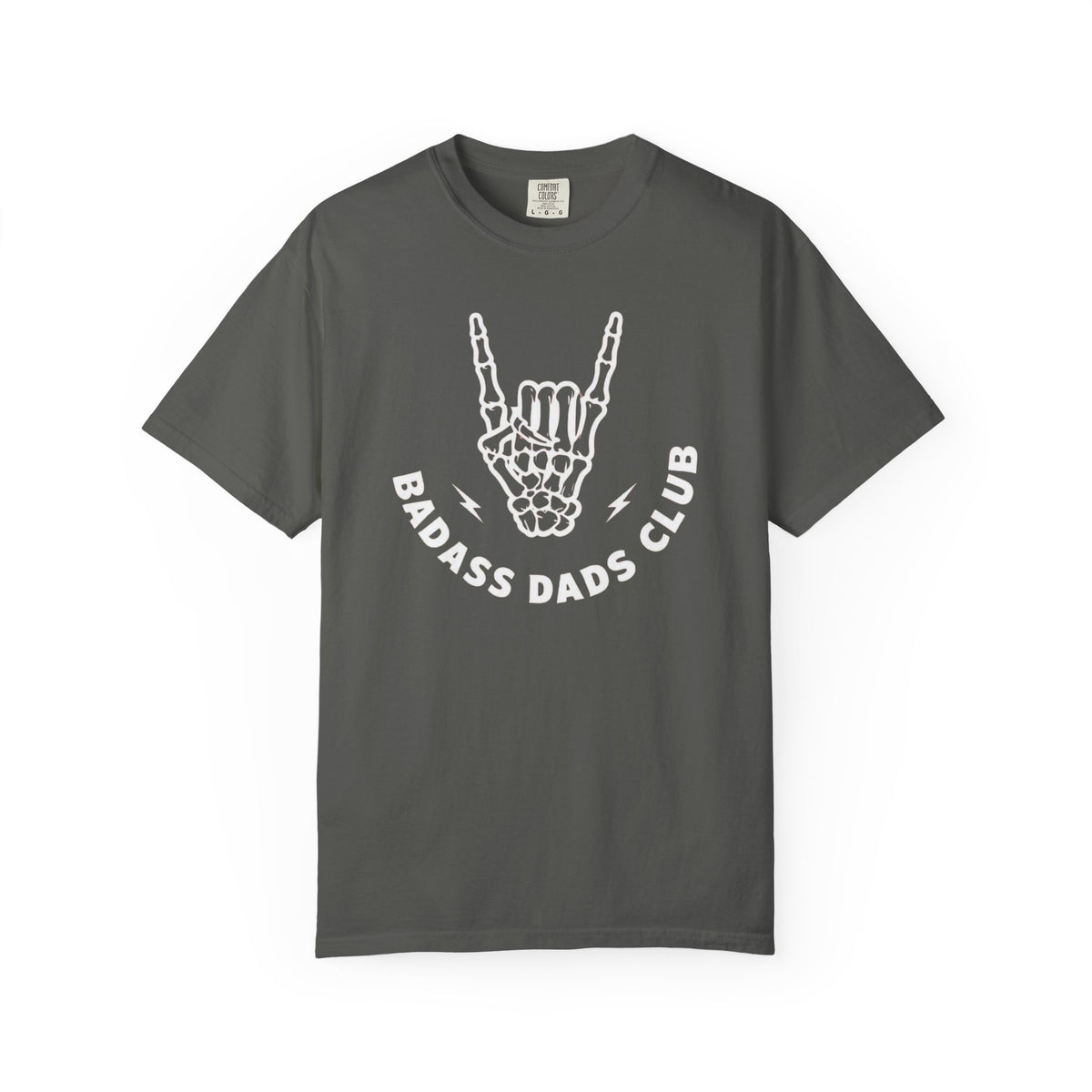 Skeleton Hand Rock Sign Badass Dads Club T-Shirt | Dad Tee