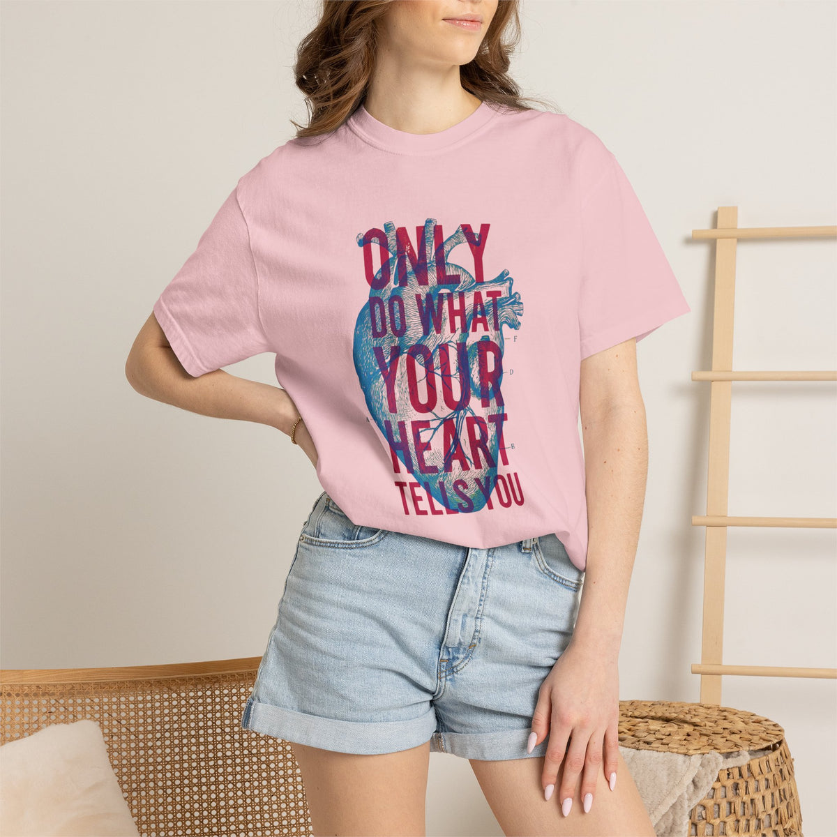 Only Do What Your Heart Tells You T-Shirt | Heart Illustration, Inspirational Quote