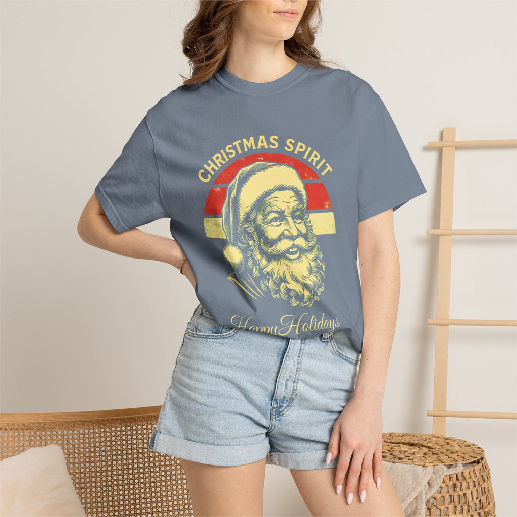 Vintage Santa Christmas Spirit T-shirt | Happy Holidays