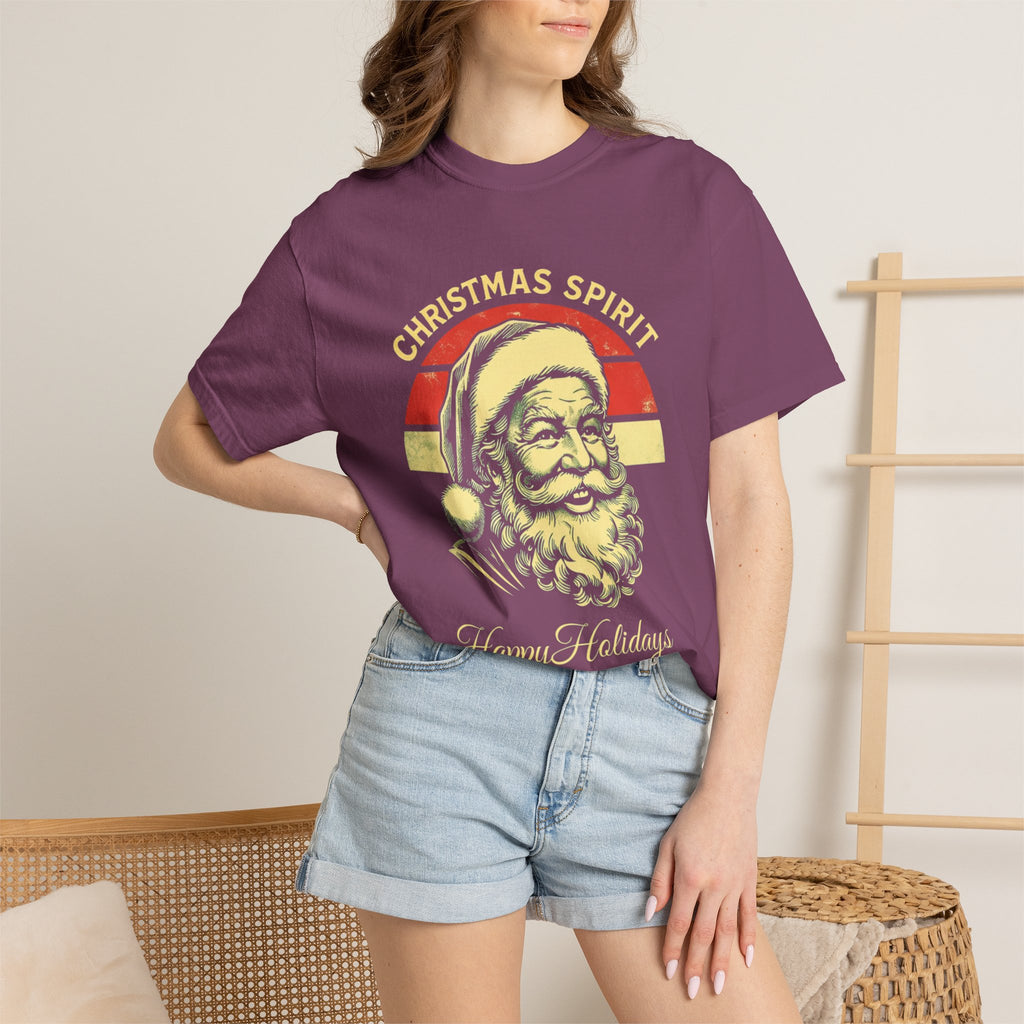 Vintage Santa Christmas Spirit T-shirt | Happy Holidays