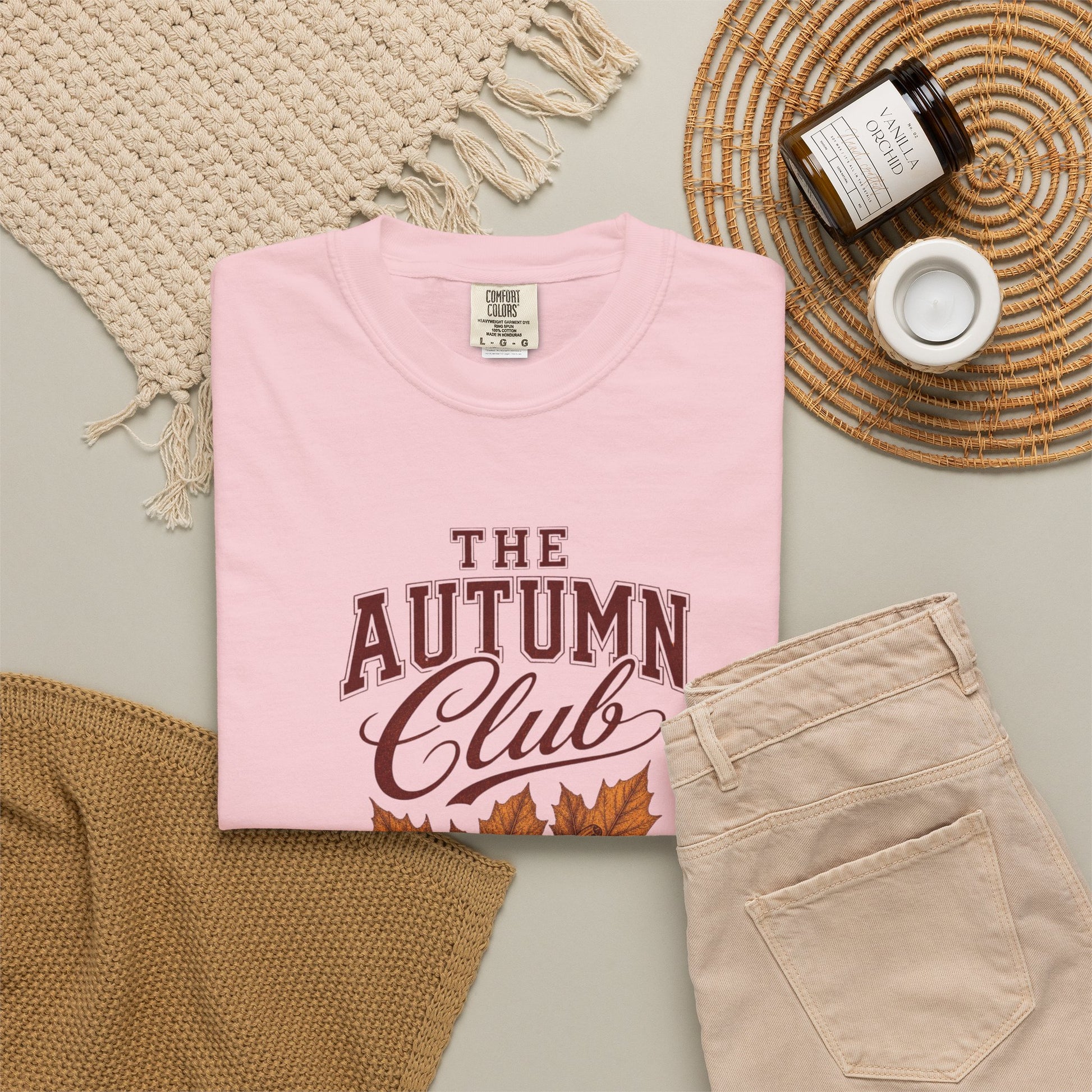 The Autumn Club T-shirt | Fall Leaves Pumpkin Harvest Tee