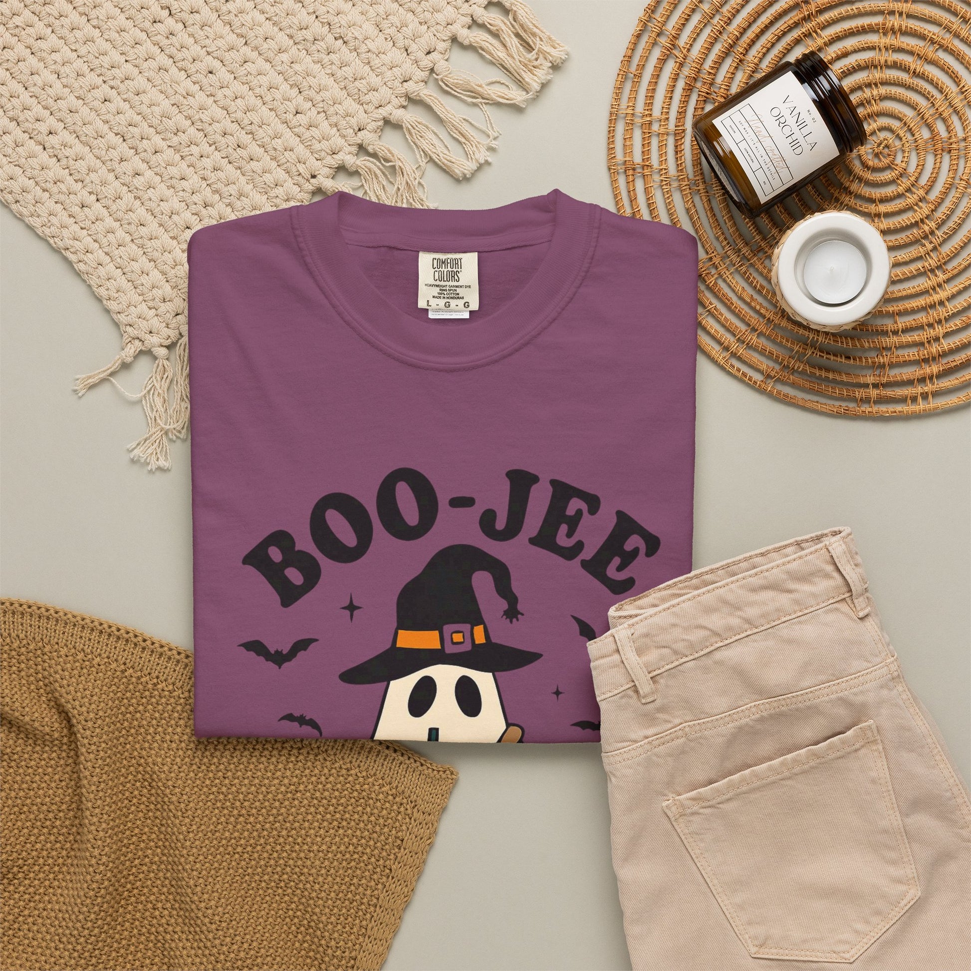 Boo-Jee Ghost Witch T-shirt | Halloween Ghost Illustration