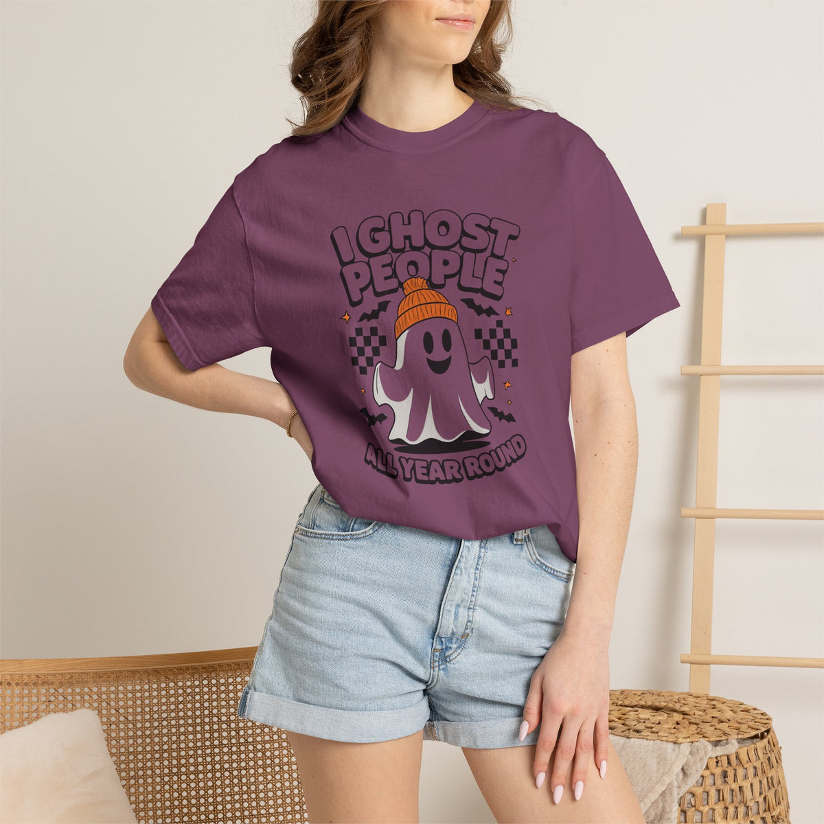 I Ghost People All Year Round T-shirt | Cute Ghost Graphic Tee