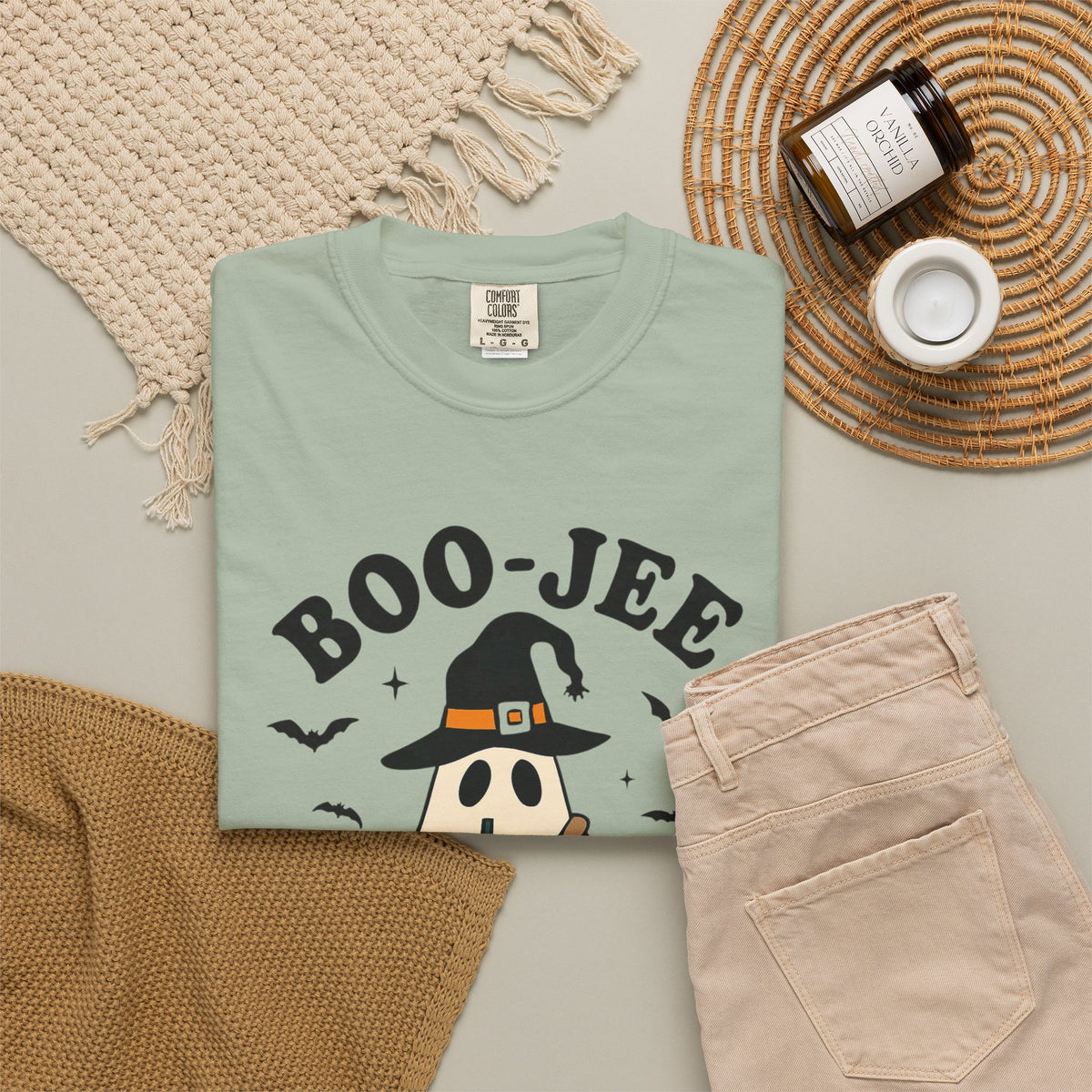 Boo-Jee Ghost Witch T-shirt | Halloween Ghost Illustration