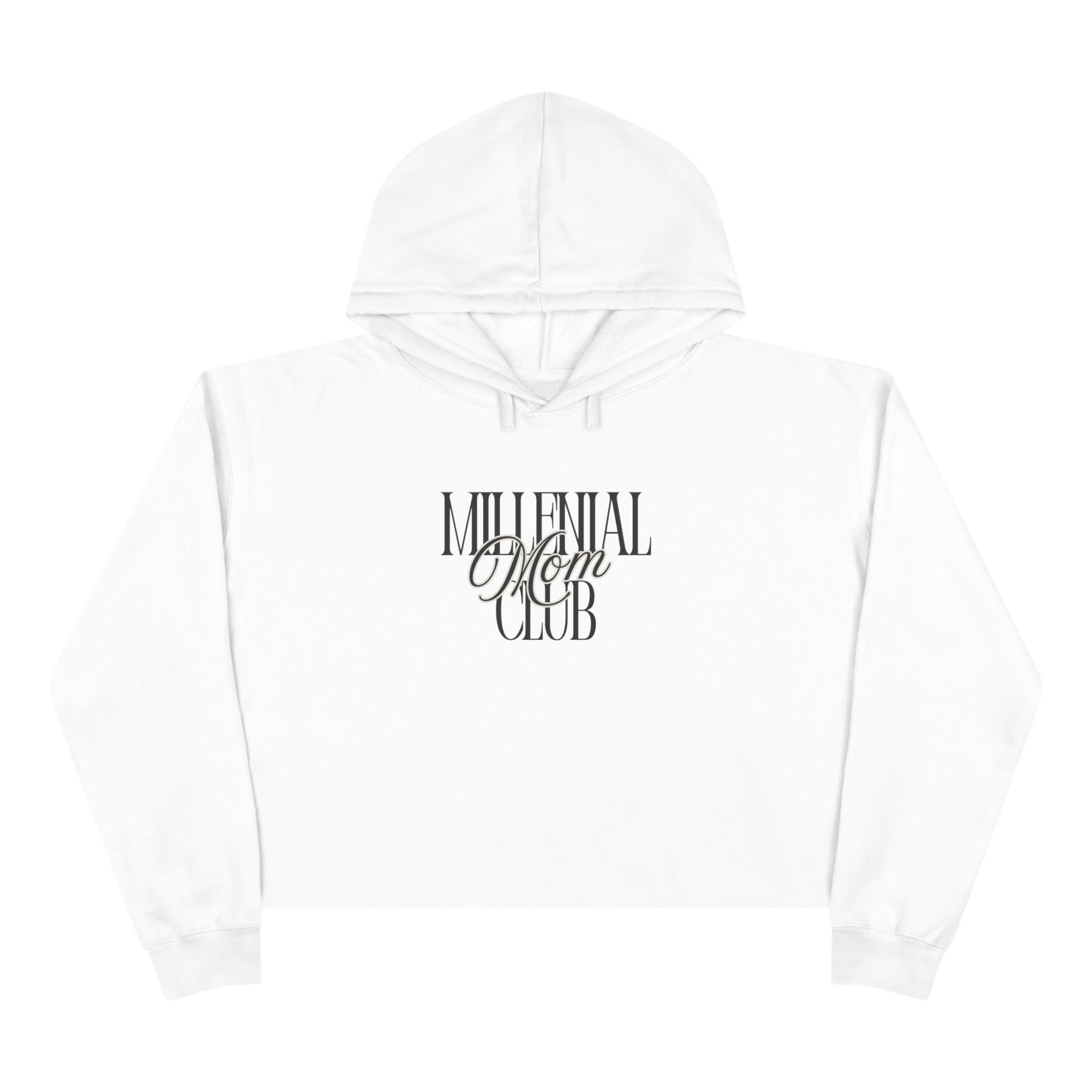 Millennial Mom Club Crop Hoodie