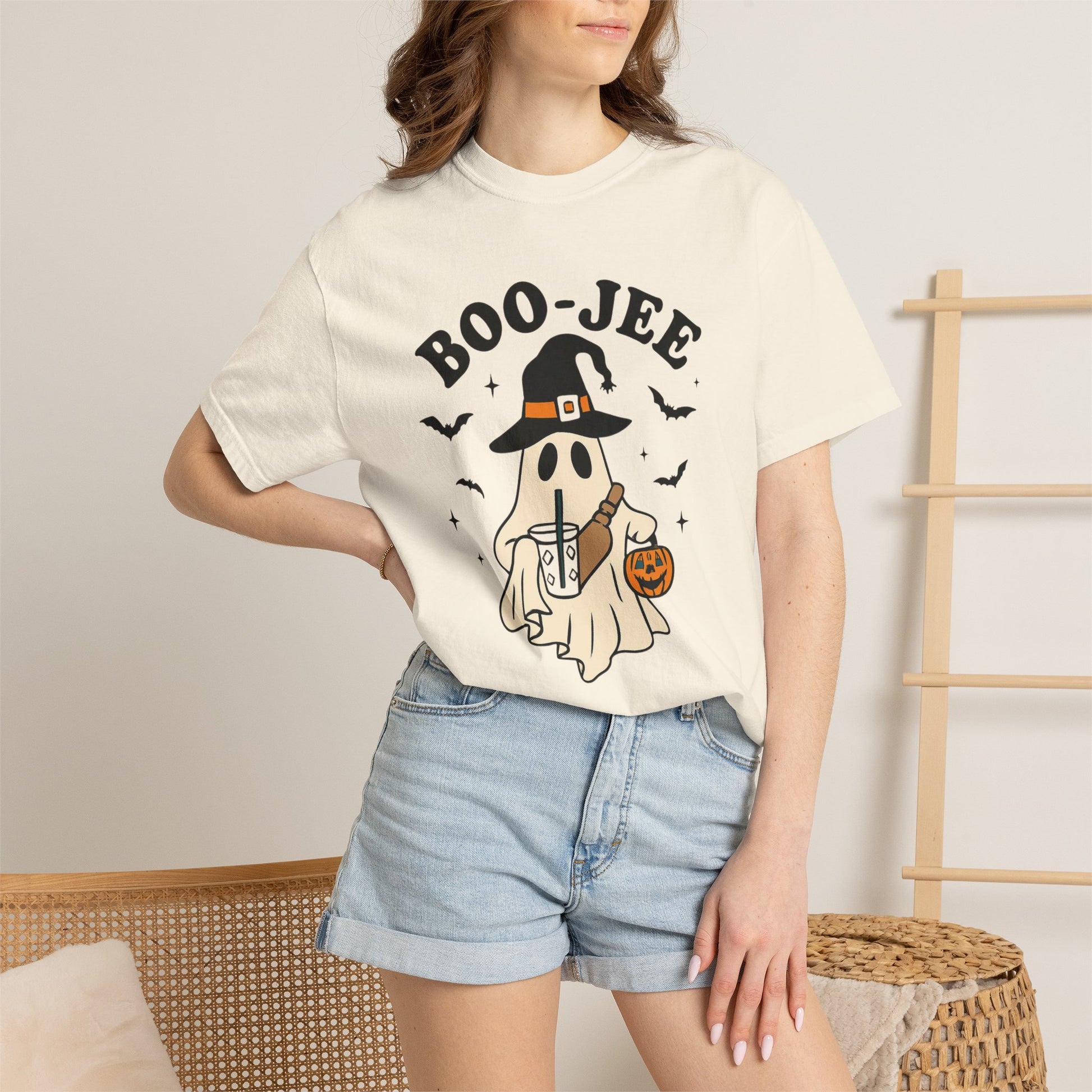 Boo-Jee Ghost Witch T-shirt | Halloween Ghost Illustration