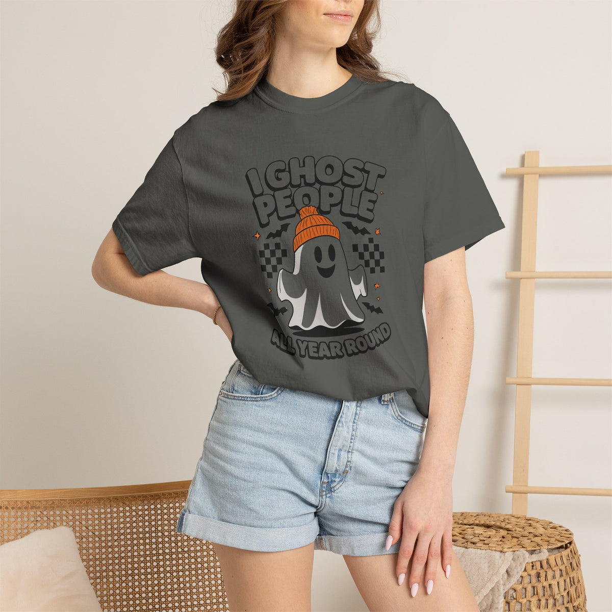 I Ghost People All Year Round T-shirt | Cute Ghost Graphic Tee