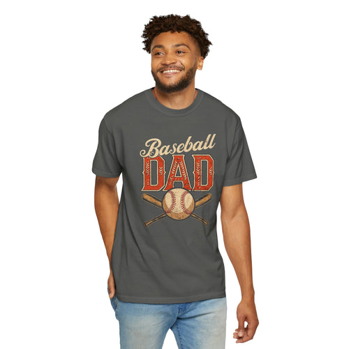 Baseball Dad T-Shirt | Vintage Baseball Ball & Bats Retro Design